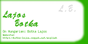 lajos botka business card
